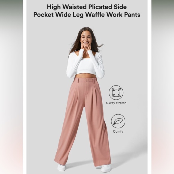 HALARA Navy Wide Leg Pants - Picture 7 of 14